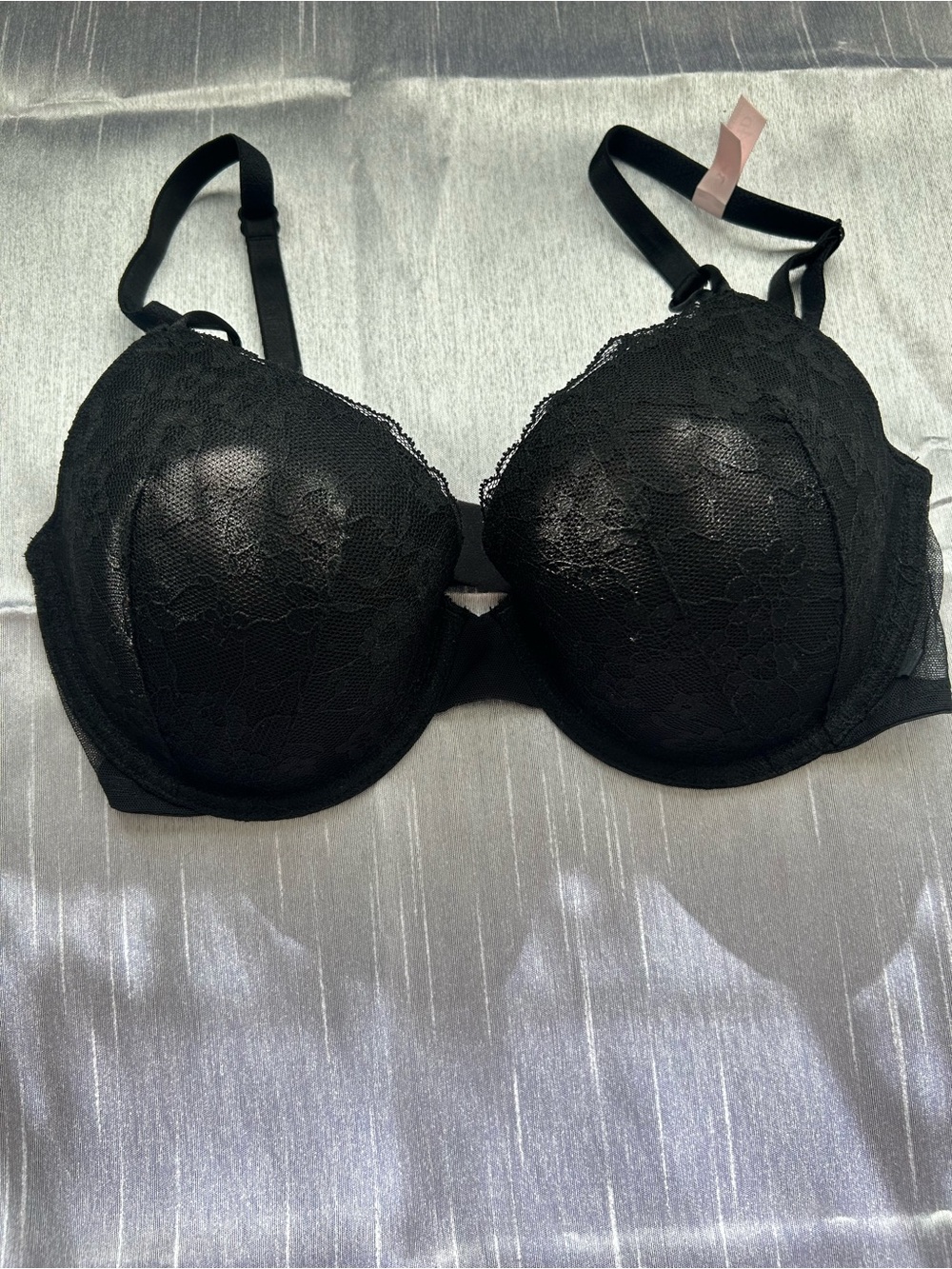 Victoria's Secret Black Lace Underwire Demi Bra 34D
